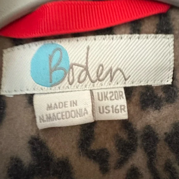 Boden Leopard Print Teddy Jacket - Picture 3 of 10